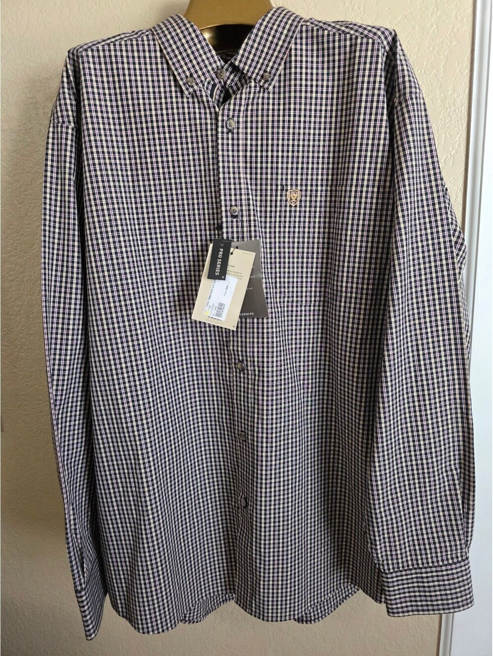 Ariat Pro Series Men's Classic Fit Long Sleeve Button-Down Shirt XL NWT